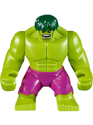 LEGO Minifigure-Big Figure - Hulk with Dark Green Hair and Magenta Pants-Super Heroes / Avengers-sh371-Creative Brick Builders